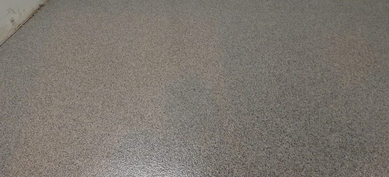 Office floor after flake coating