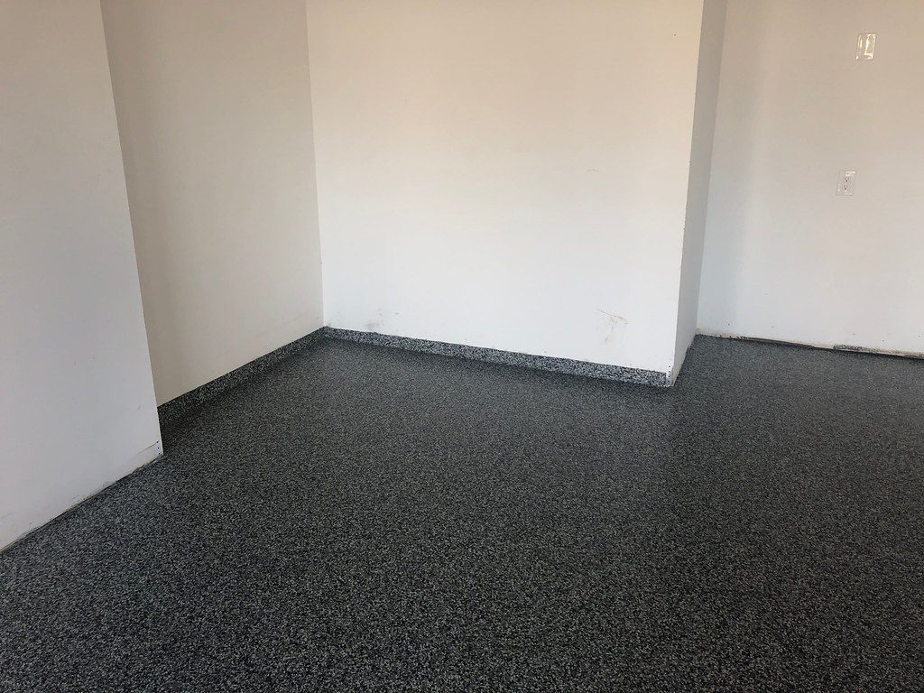 Coated basement floor